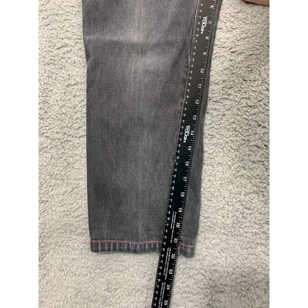 BXJ BOM-X JEANS M10 Boy's Black Red Denim Jeans Distressed Punk Emo 5-Pockets - Picture 8 of 9